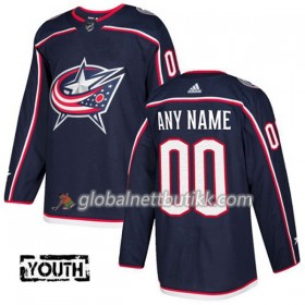 Columbus Blue Jackets Hockeydrakt Custom 2017-2018 Blå Adidas Authentic - Barn
